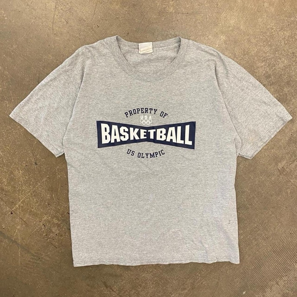 Vintage Team USA Basketball Olympics 2000s Sports T-Shirt Size Large